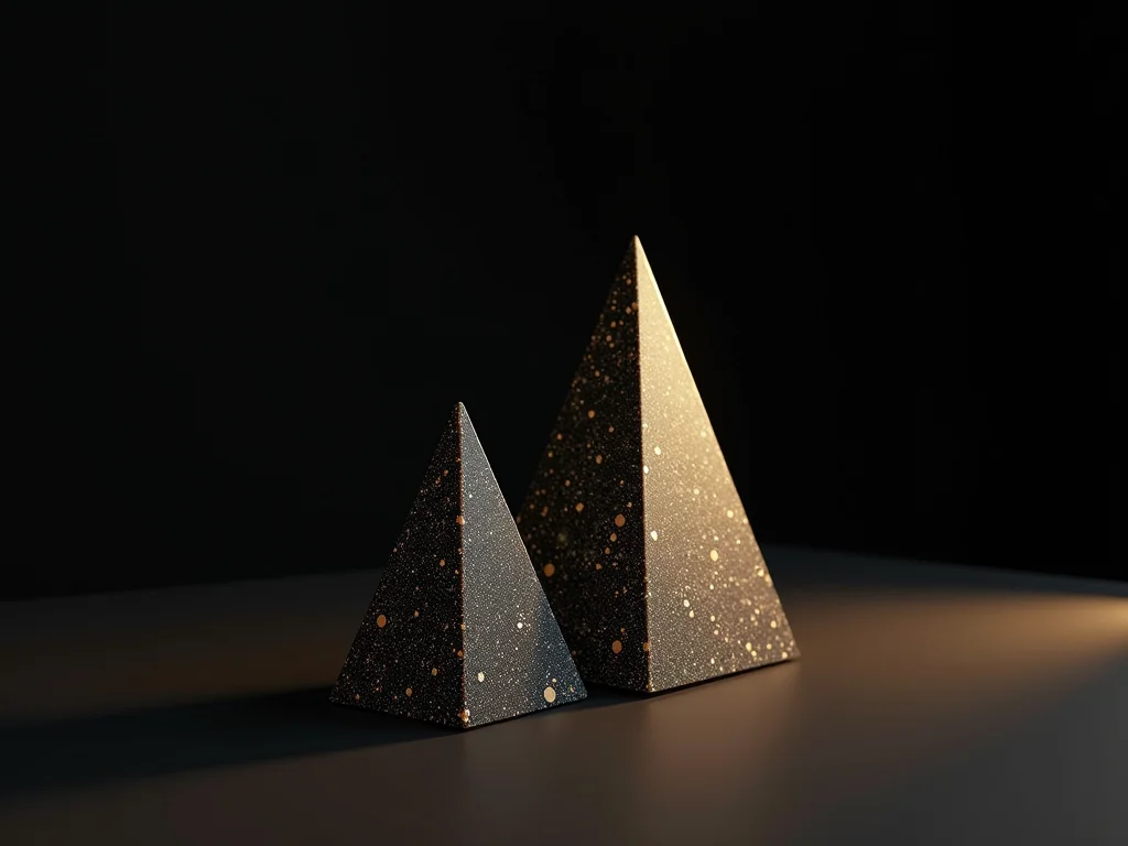 Composizione a doppia piramide in resina Life Rocks (placeholder)